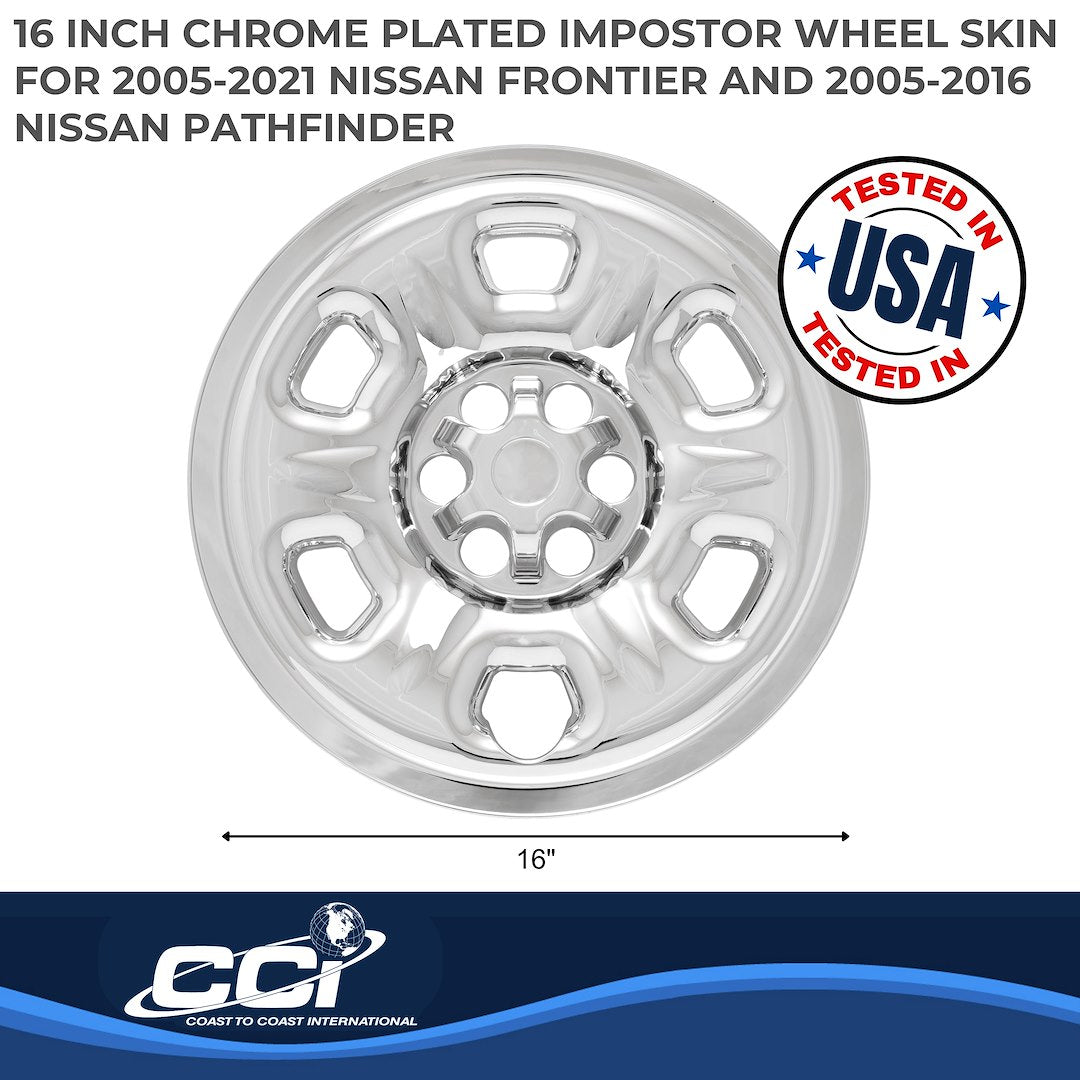 Coast To Coast IMP69XN Chrome 16-Inch Frontier Wheel Skin - image 3