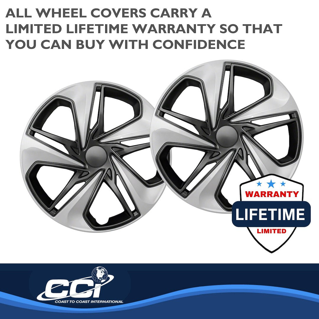 Coast To Coast 54116SC Civic Silver/Charcoal Wheel Covers - image 4