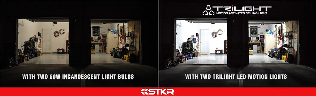 STKR Concepts 00342-2 TRILIGHT Motion LED, 4,000 Lumens
