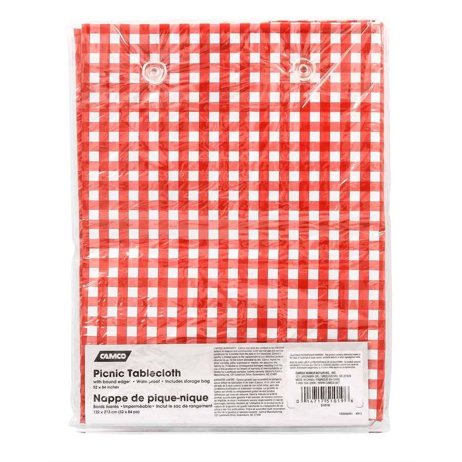 Camco Tablecloth (51019) – Size (In): 52 Inch X 84 Inch