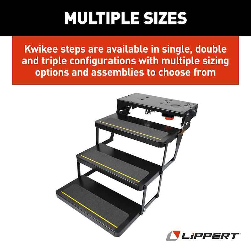 Kwikee Electric Triple RV Entry Step – 24” Series 23 3694042