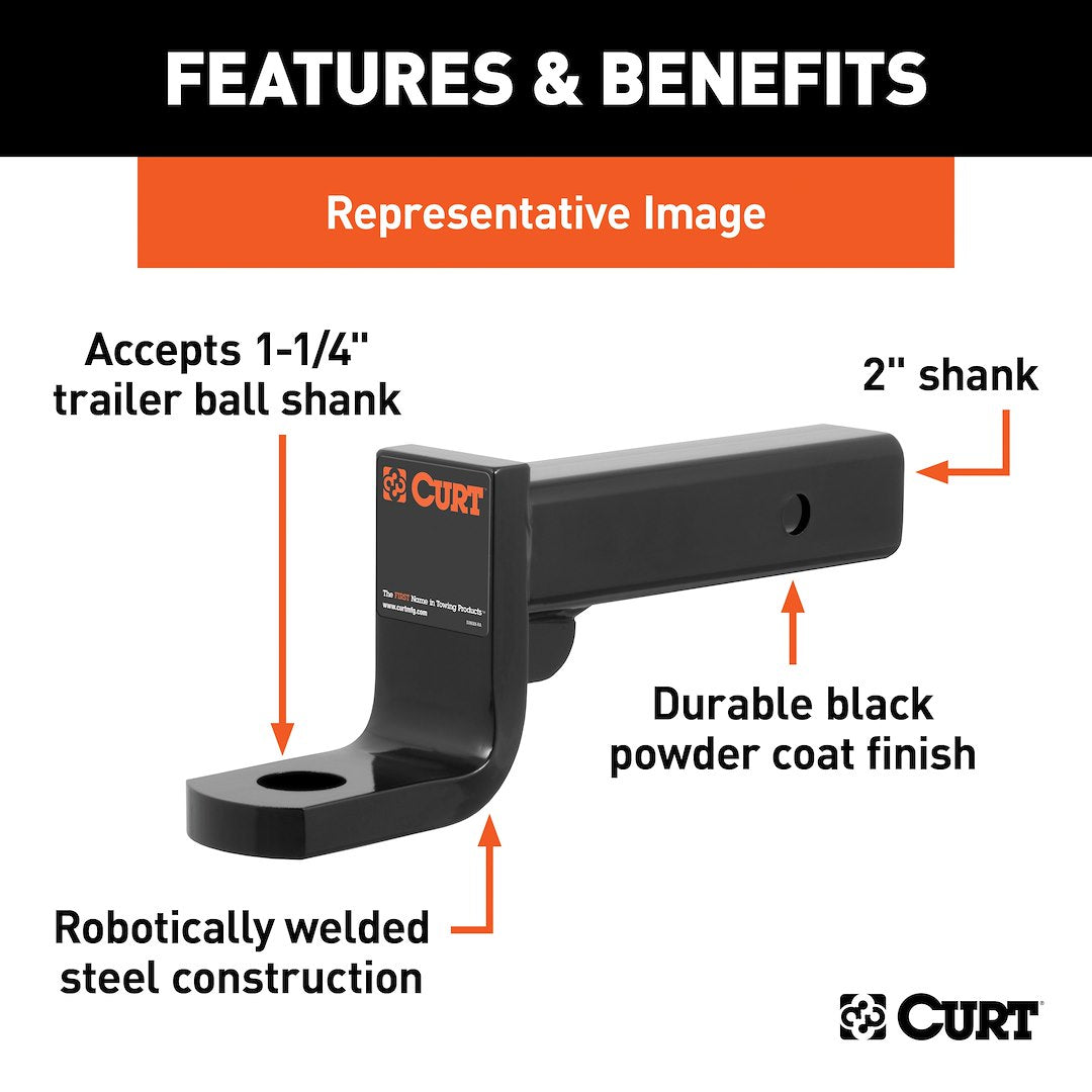 Curt 45338 Trailer Hitch Ball Mount - image 2
