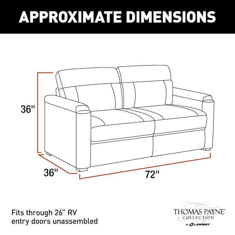 Thomas Payne Tri-Fold RV Sofa – Norlina Beige, 72"