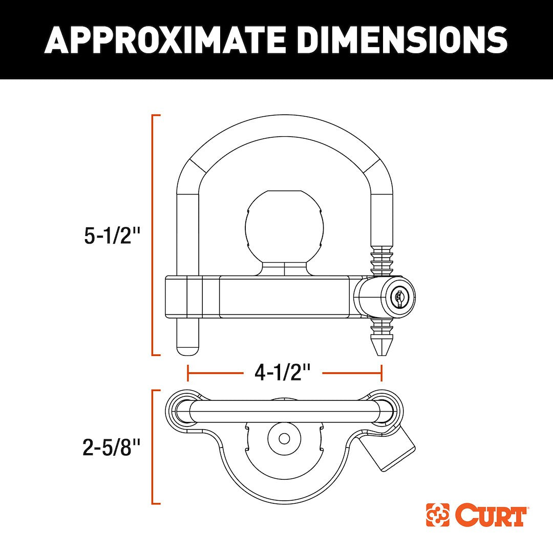 Curt 23090 Trailer Hitch Lock - image 3