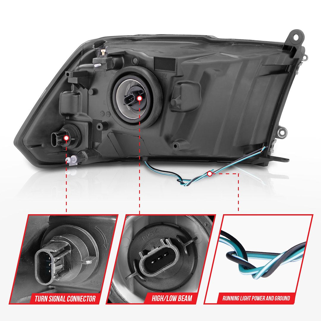 ANZO USA Crystal Reflector Beam Halogen Sealed Beam Headlight Assembly 111515 - image 4