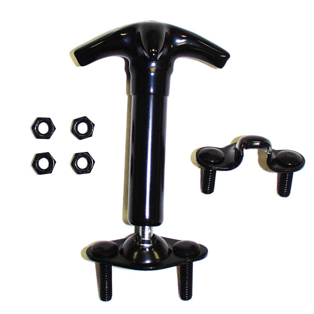 Crown Automotive HC4 Matte Black Rubber Hood Catch Kit - image 1