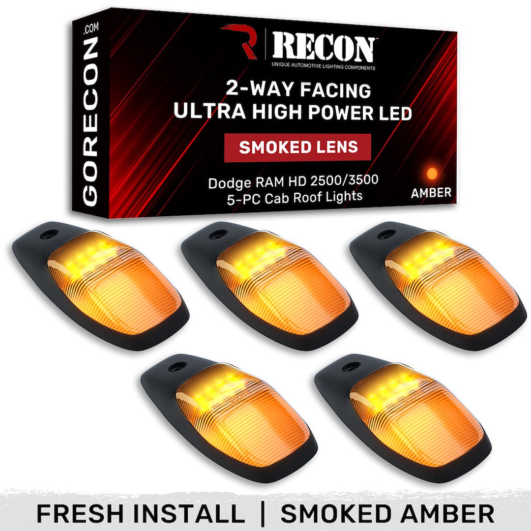 Recon 264345bkhpam High-Power OLED Cab Roof Lights