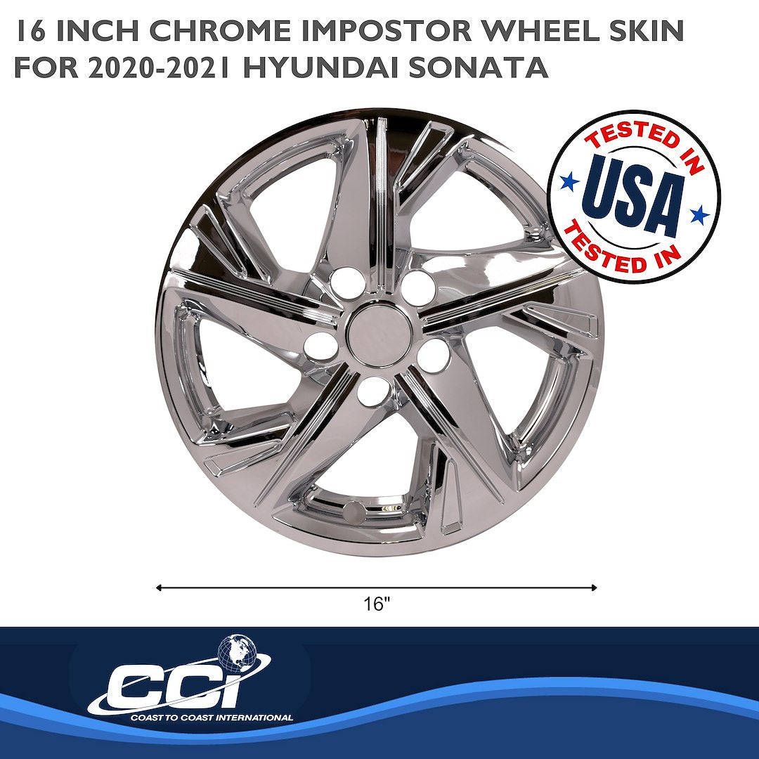 Coast To Coast IMP463X Sonata Chrome 16-Inch Wheel Skins - image 2