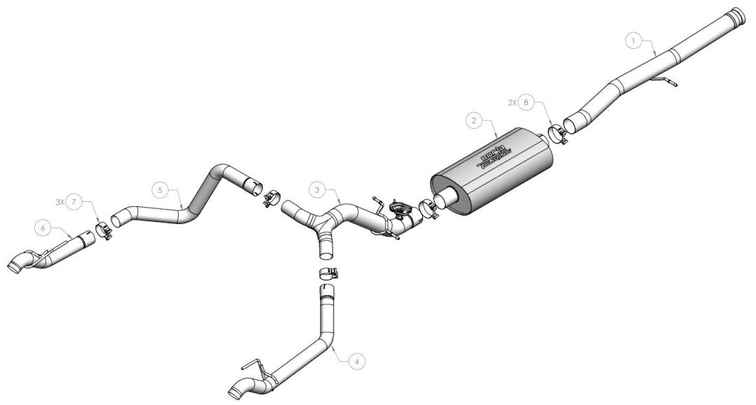 Borla S-Type Cat Back System Single Dual Exhaust System Kit 140993 - image 2
