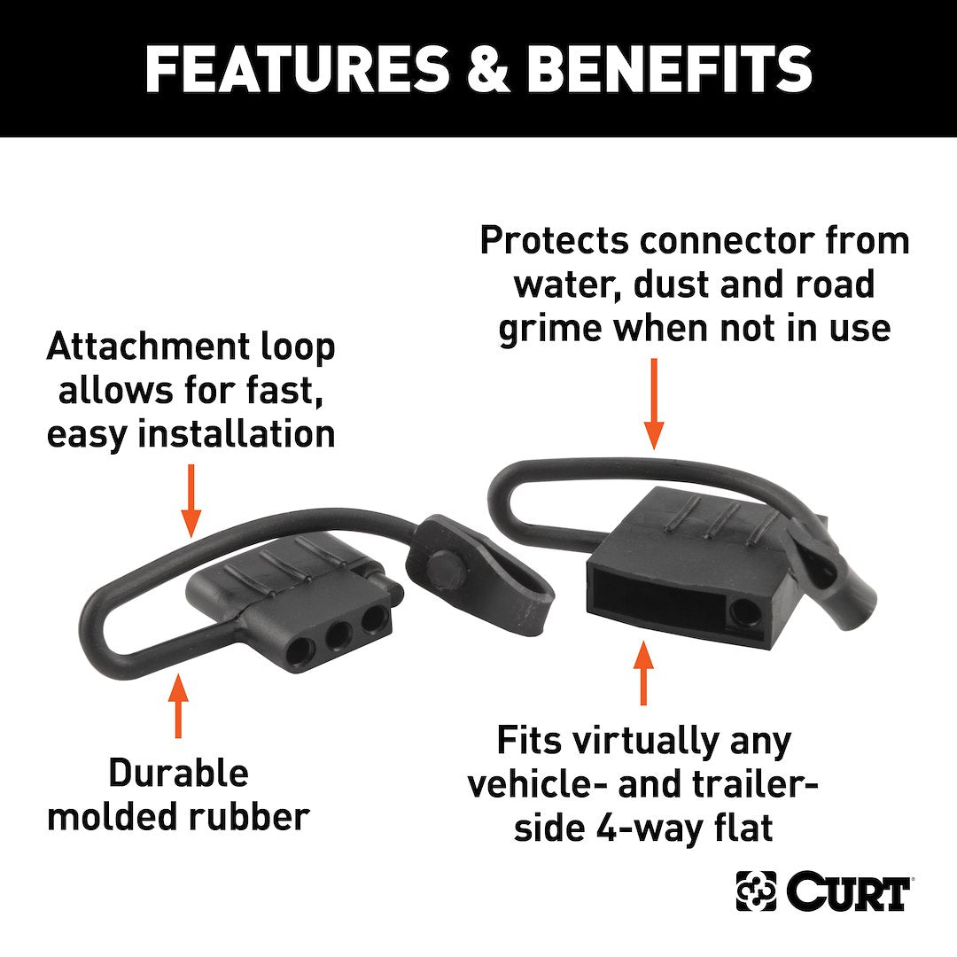 CURT Trailer Wiring Connector Cover (58761) – Material: Rubber