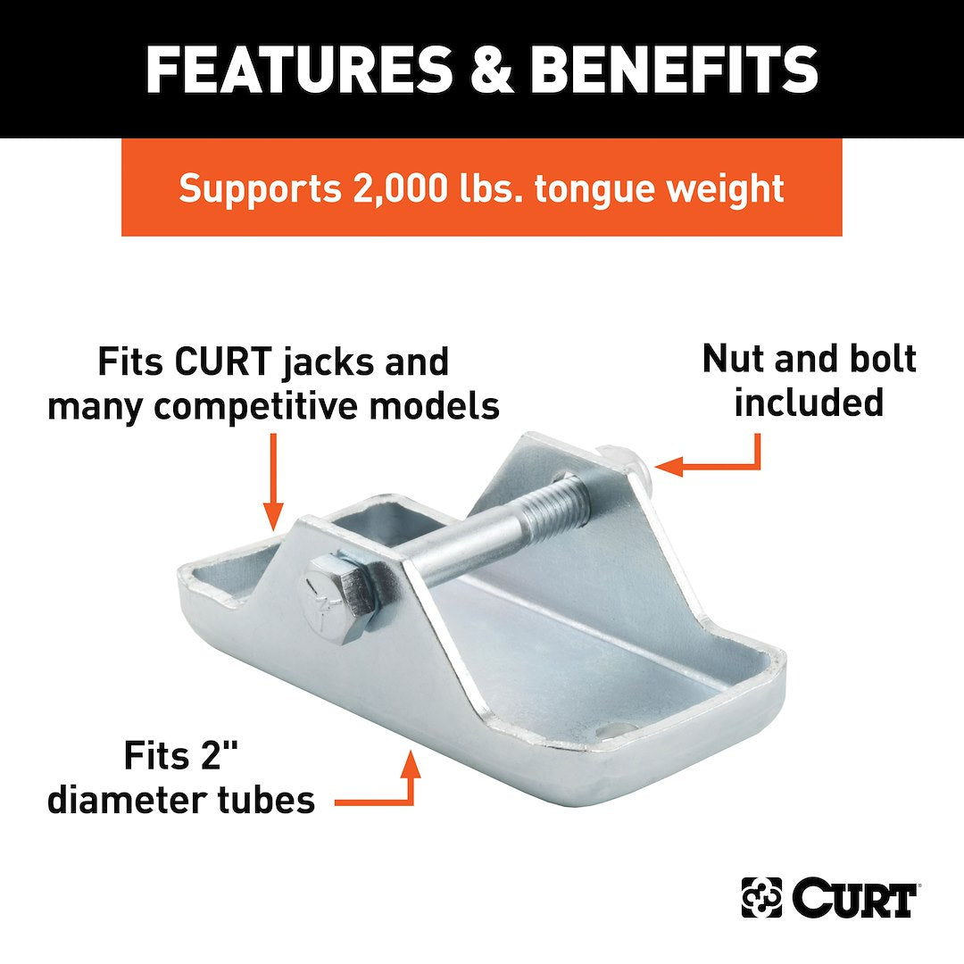 CURT Trailer Tongue Jack Foot Plate (28270) – Height (In): 1-3/8 Inch