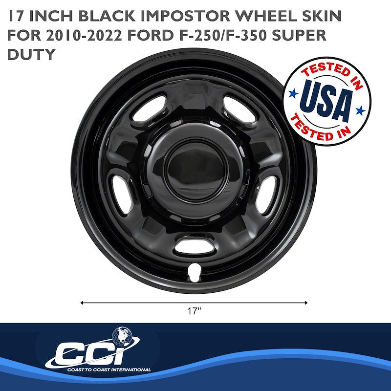 Coast To Coast IWCIMP96BLK 17" Gloss Black Wheel Skins for Ford F-250/F-350
