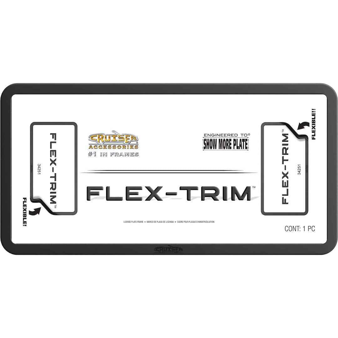 Cruiser 34251 Black Flex-Trim License Plate Frame