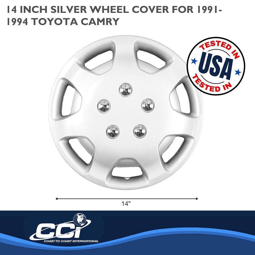 Coast To Coast B86314S Silver Camry Wheel Covers, 14-Inch - image 2
