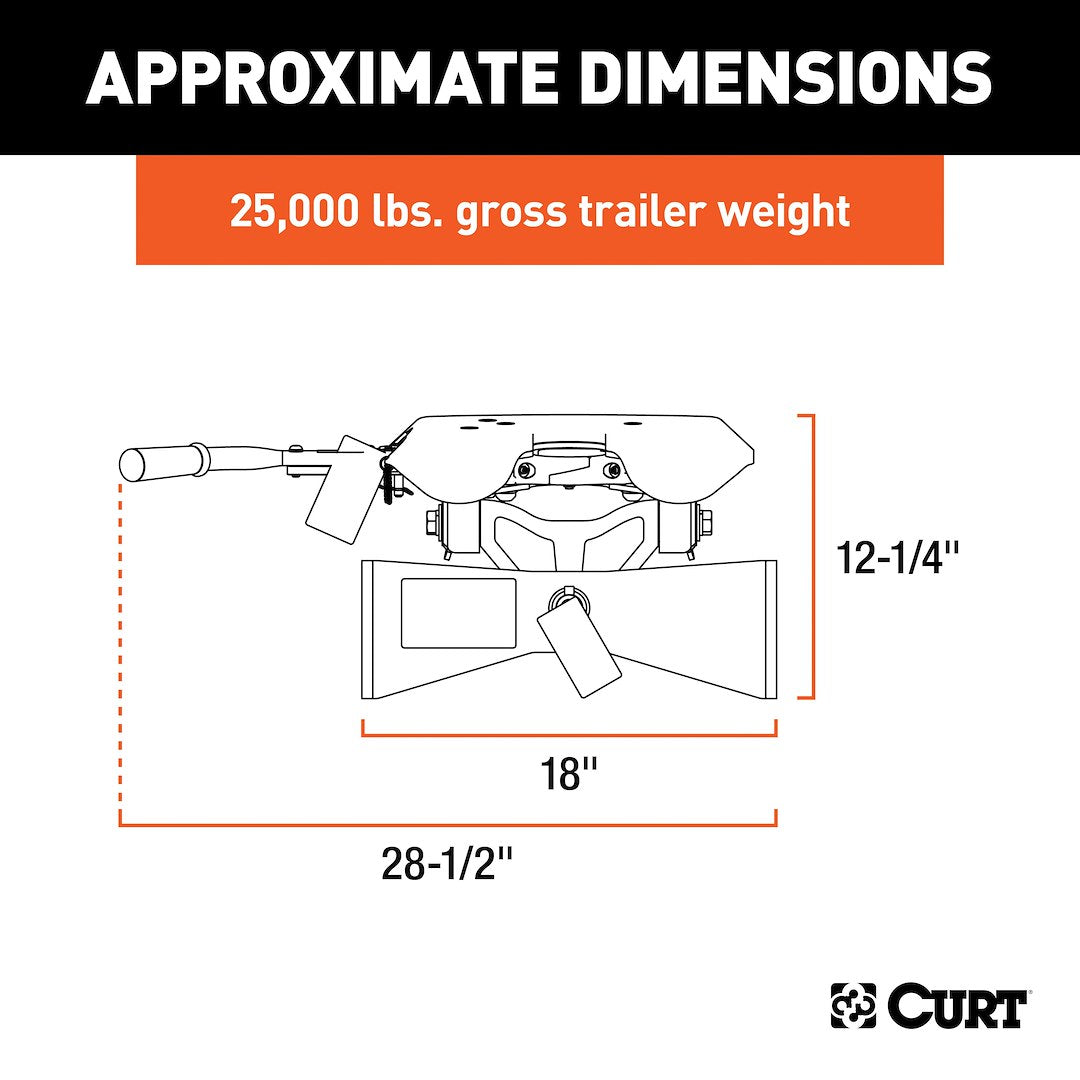 Curt 16580 Fifth Wheel Trailer Hitch Head - image 12