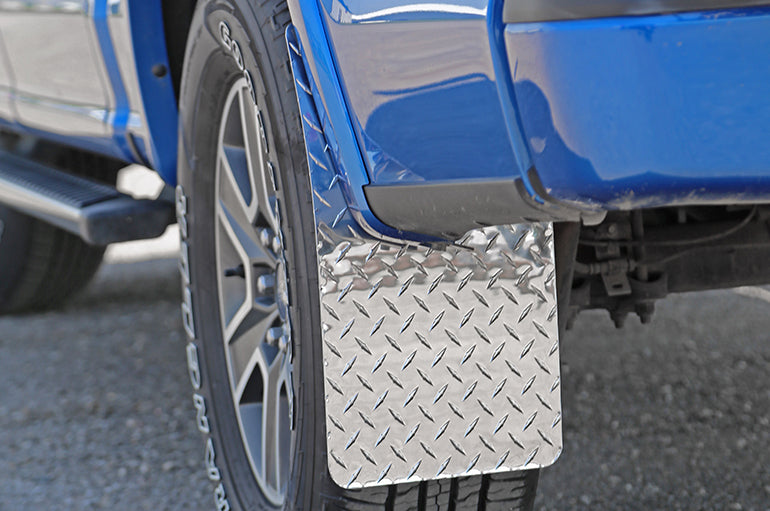 Dee Zee Brite-Tread Set Of 2 Fender Aluminum Mud Flap DZ1800 - image 3
