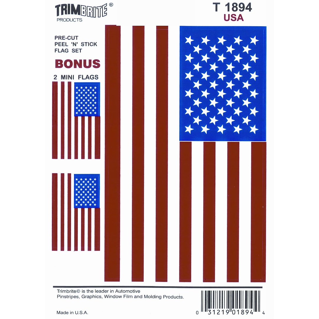 Trimbrite T1894 American Flag Decal
