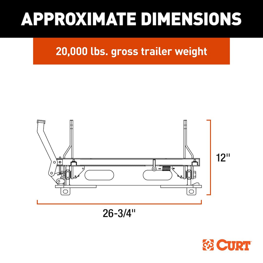 Curt 16564 Fifth Wheel Trailer Hitch Slider - image 6