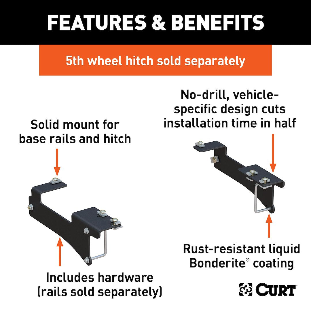 Curt 16429 Fifth Wheel Trailer Hitch Mount Kit - image 2