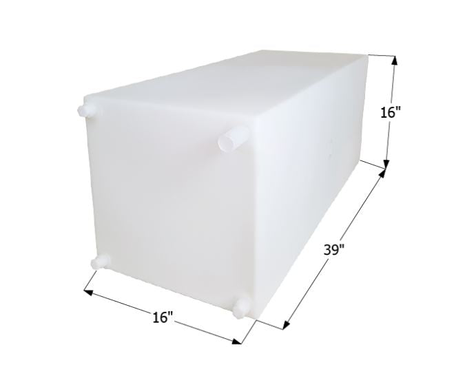 40 Gallon Roto-Molded Fresh Water Tank – 39" x 16" x 16"