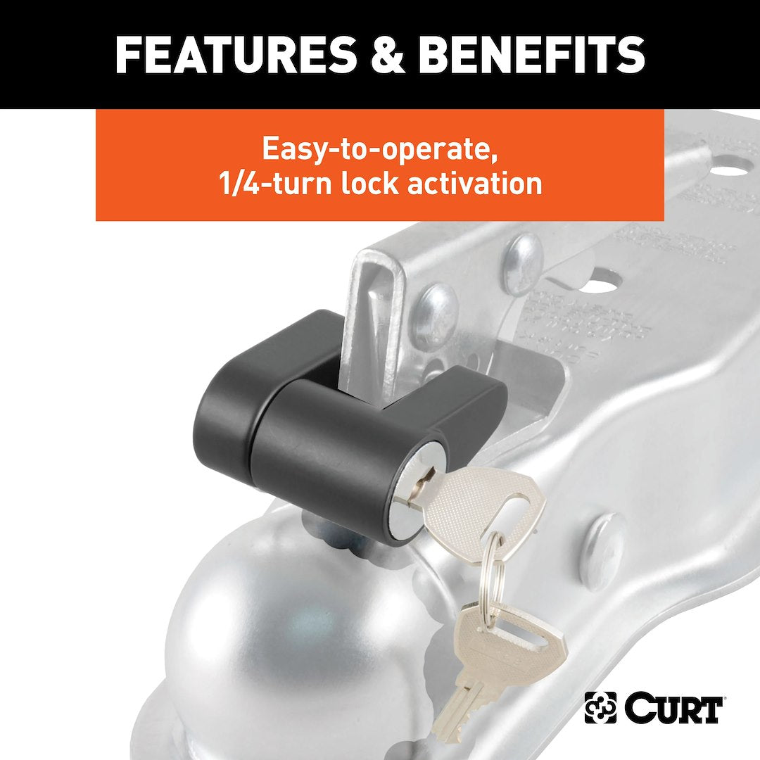 CURT Trailer Coupler Lock (23521) – Pin Size (In): 3/4 Inch