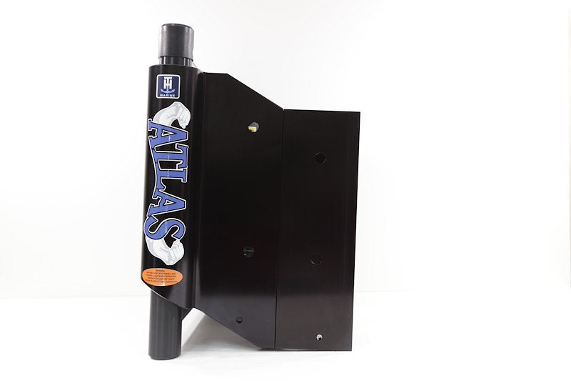 T-H Marine AHJ-10V-B-DP Placa elevadora hidráulica Atlas negra de 10" para motores fuera de borda – 300 HP