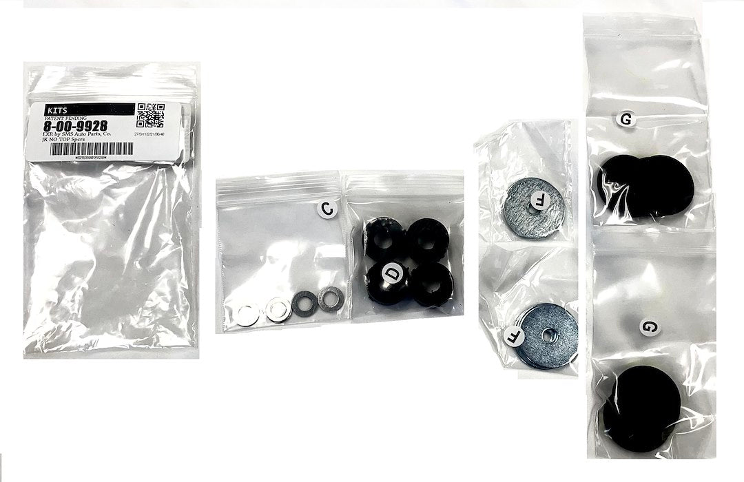 Exposed Racks 8-00-9928 Roof Rack Spacers for No-Top Use