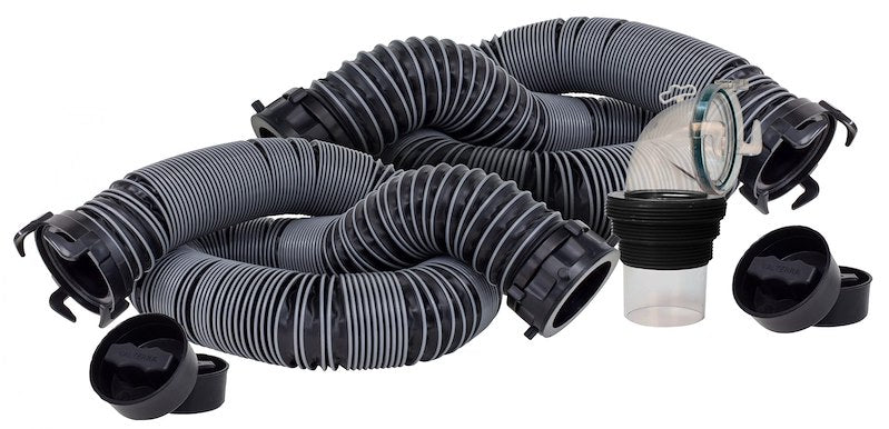 Valterra D04-0675 Silverback 20' RV Sewer Hose Kit with Rotating Fittings & 90° Adapter