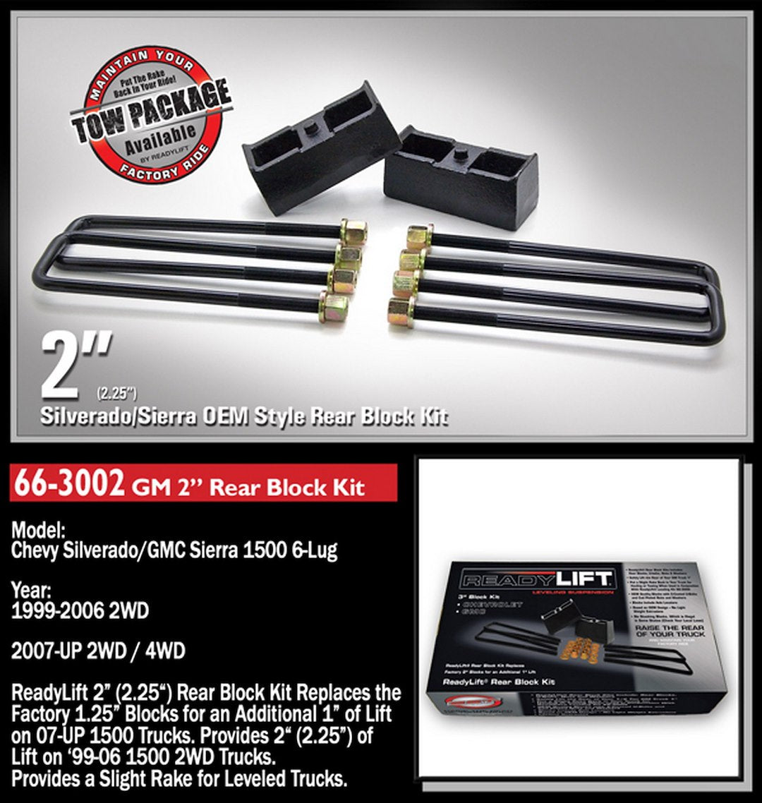 ReadyLift 66-3002 Leaf Spring Blocks for GM Half-Ton