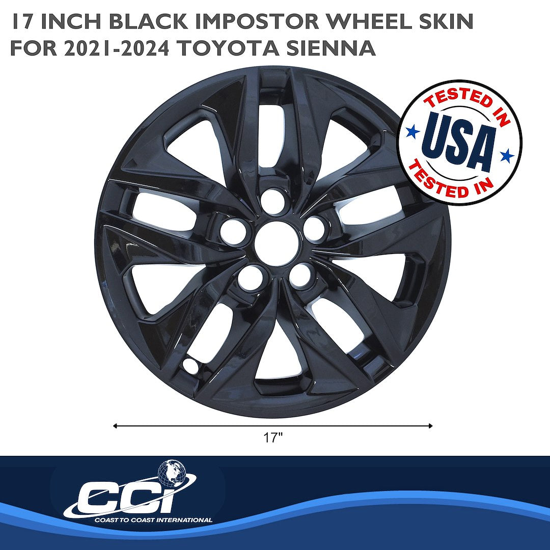 Coast To Coast IMP478BLK Sienna Black 17-Inch Wheel Skin - image 3