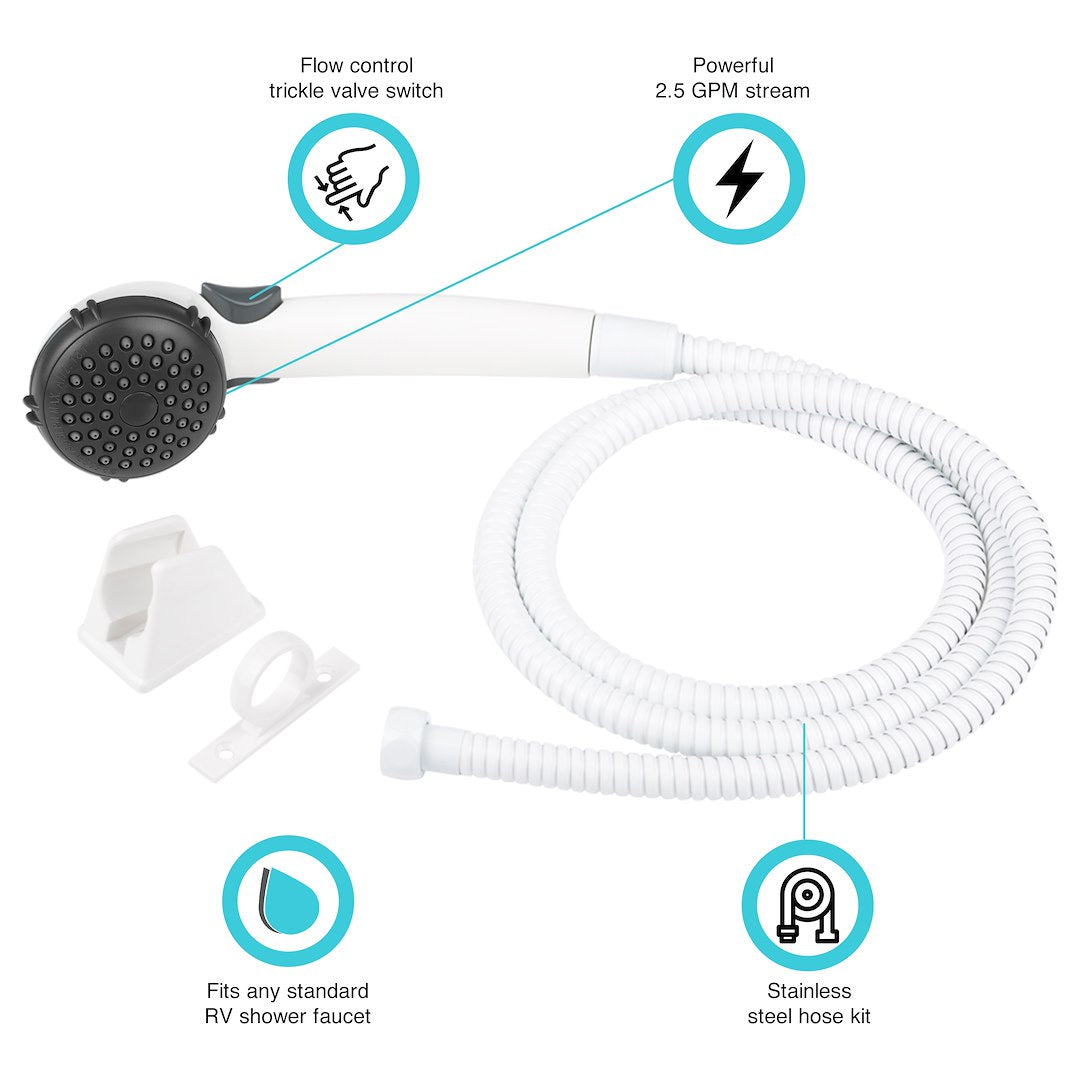 Dura Faucet Df-Sa400k-Wt Shower Head - image 6