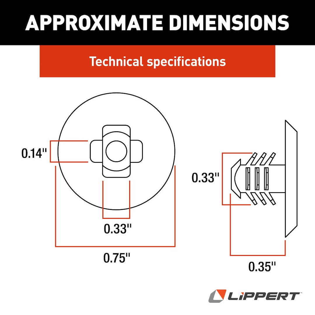 Lippert Components Slide Out Friction Pad (103480) – Material: Plastic