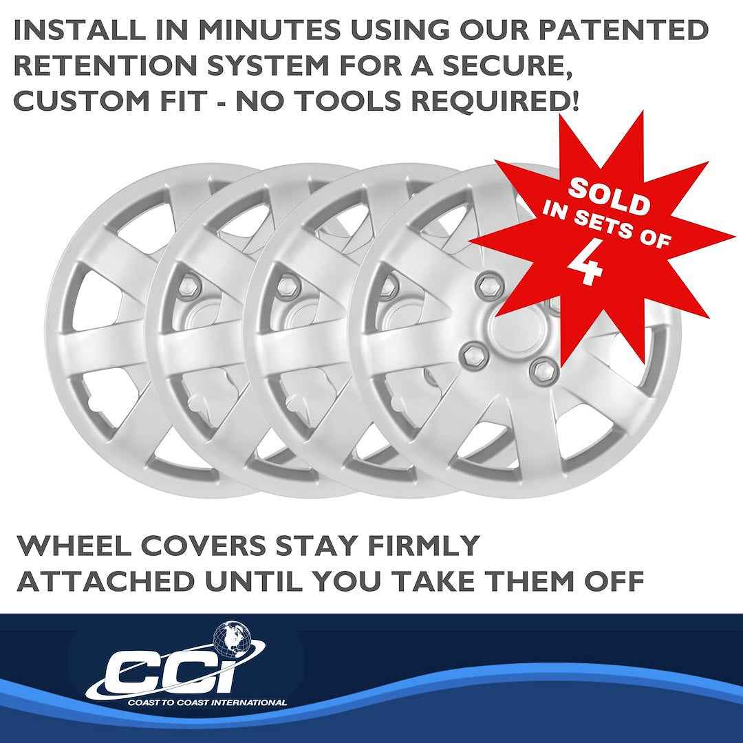 Coast To Coast 40814S Sentra 14-Inch Silver Wheel Covers