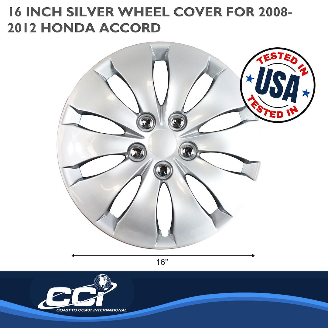 Coast To Coast 43916S Accord 16-Inch Silver Wheel Covers - image 2
