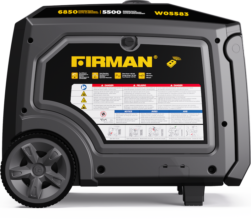 Firman W05583 6850W/5500W Portable Gas Generator with Remote Start