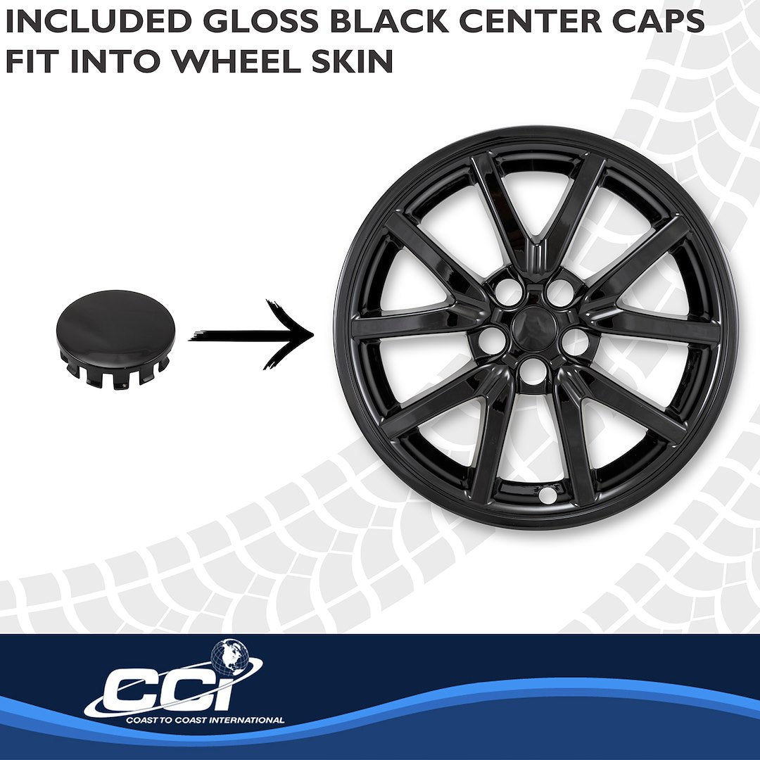 Coast To Coast IMP527BLK Tesla Model 3 Black Wheel Skins - image 4