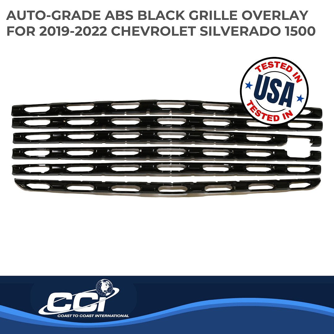 Coast To Coast GI167BLK Black Silverado Six-Bar Overlay - image 2