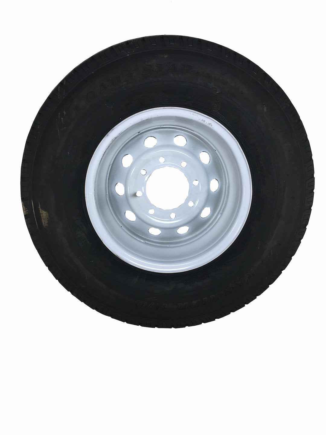Americana ST235/85R16 Trailer Tire and White Wheel Assembly