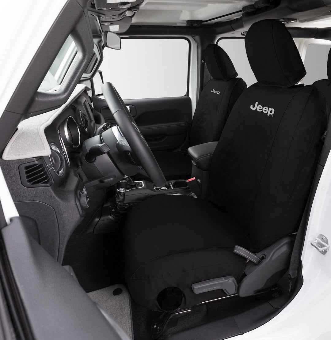 Covercraft SJ246FWFBK Endura Black Jeep-Logo Bucket Covers
