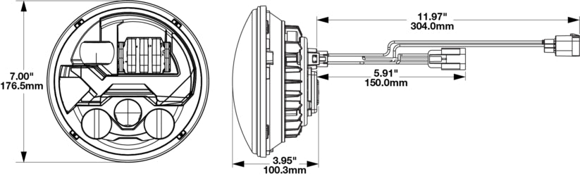 J.W. Speaker 0558153 EVO J3 Heated LED Headlight Kit