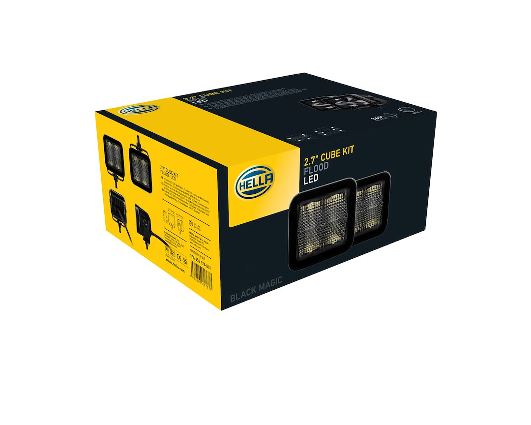 Hella 358176801 Black Magic 20W LED Cube Light Kit
