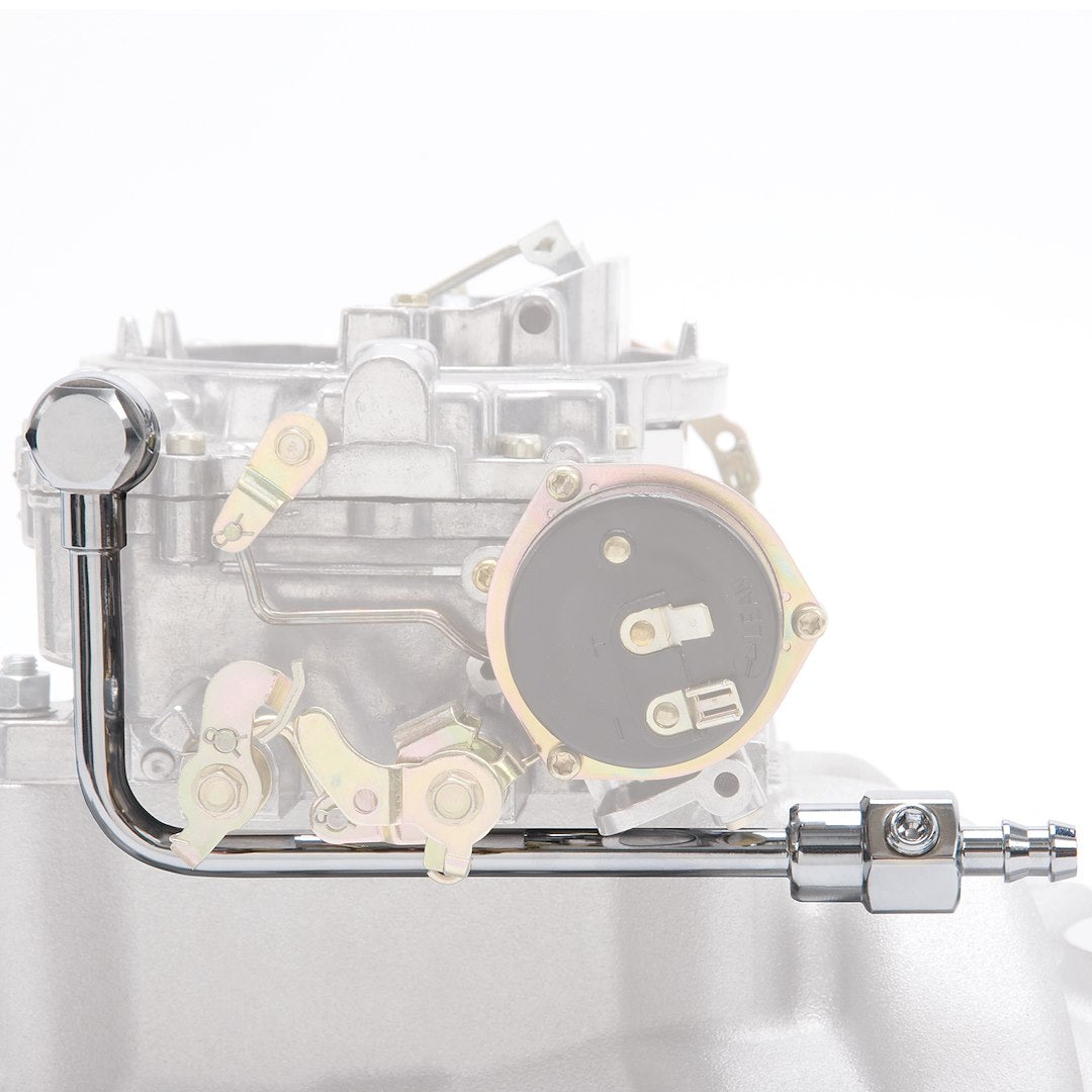 Edelbrock 8126 Chrome Carburetor Fuel Line with Hardware