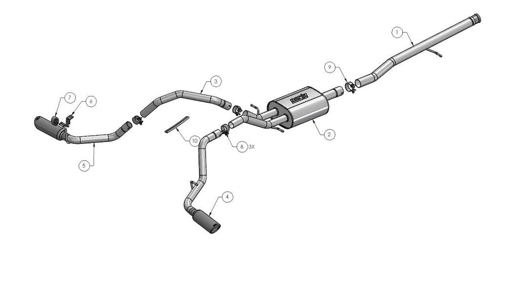 Borla S-Type Cat Back System Single Dual Exhaust System Kit 140545 - image 2
