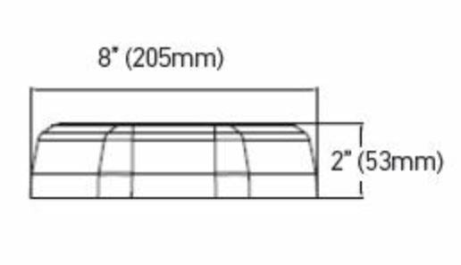 Hella H27995001 MLB 50 Fixed-Mount Amber LED Mini Warning Bar