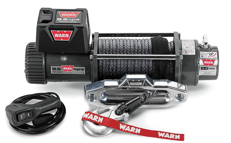 WARN 87310 Cabrestante eléctrico de 12 V con cuerda sintética de 30,5 m, 9.5xp y 4309 kg de capacidad