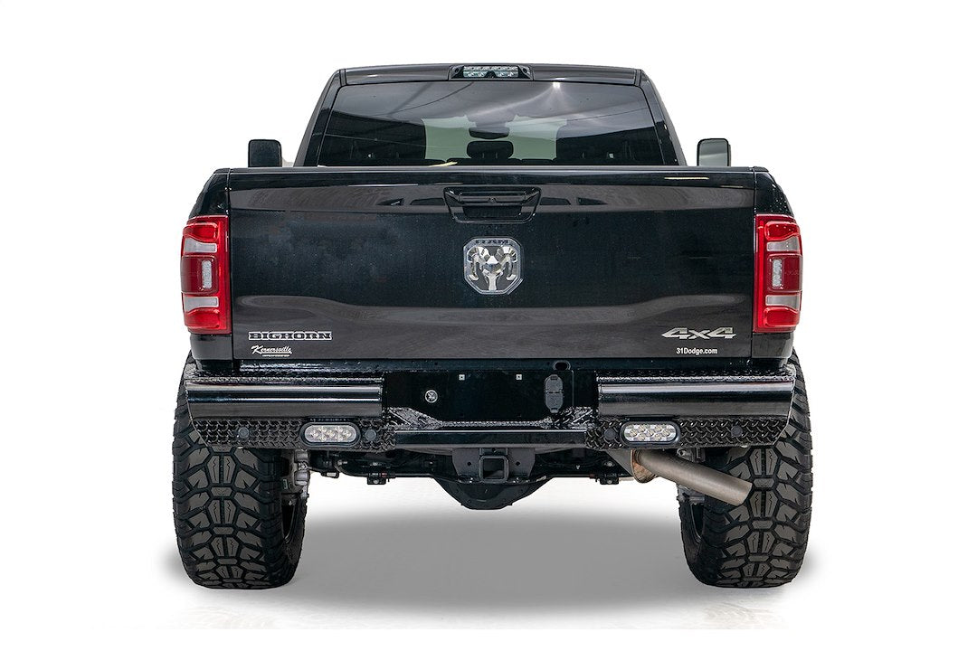 Fab Fours DR19-T4450-1 Black Steel Rear Bumper