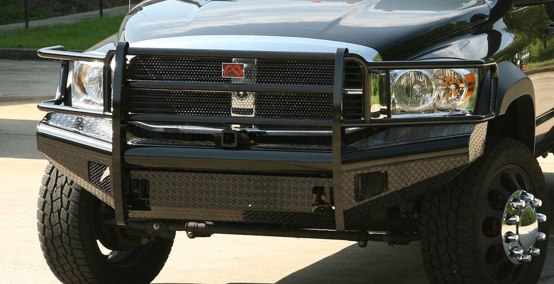 Fab Fours DR06-S1160-1 Black Steel Bumper for Dodge