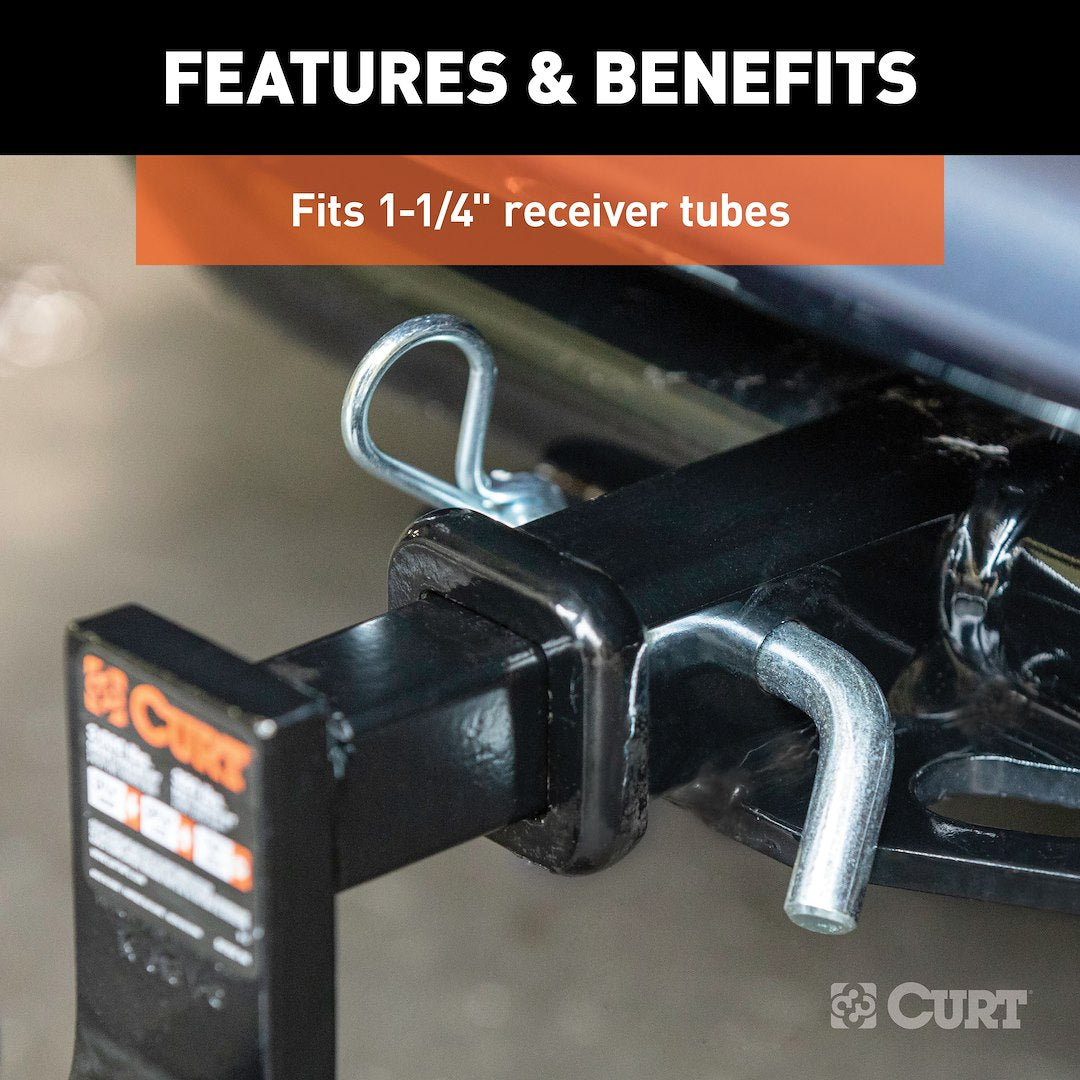 CURT Single Fully Universal 1-1/4 Inch Receiver Hitch Trailer (21401)