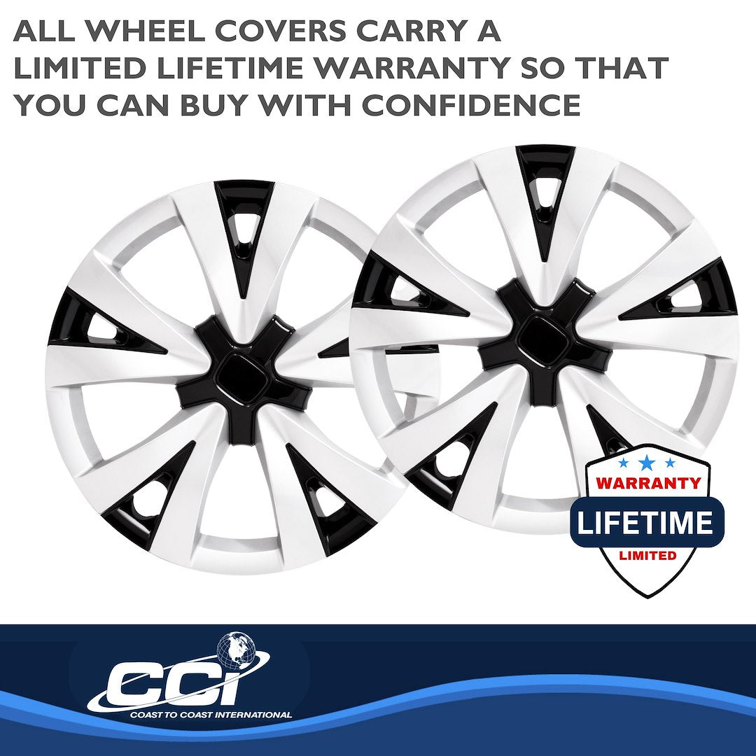 Coast To Coast 55916SB Black/Silver Civic Wheel Covers - image 4