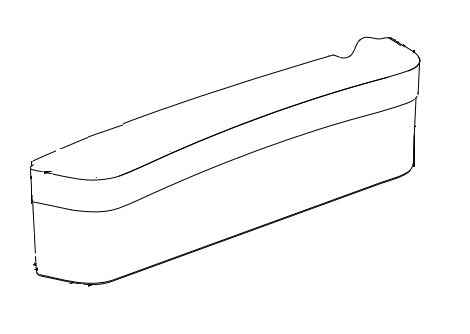 Norcold 50703 Fridge N3150  Upper Door Bin – White Shelf
